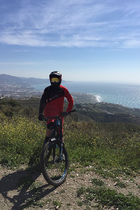 Tredz Team Rider Lewis out on the bike  